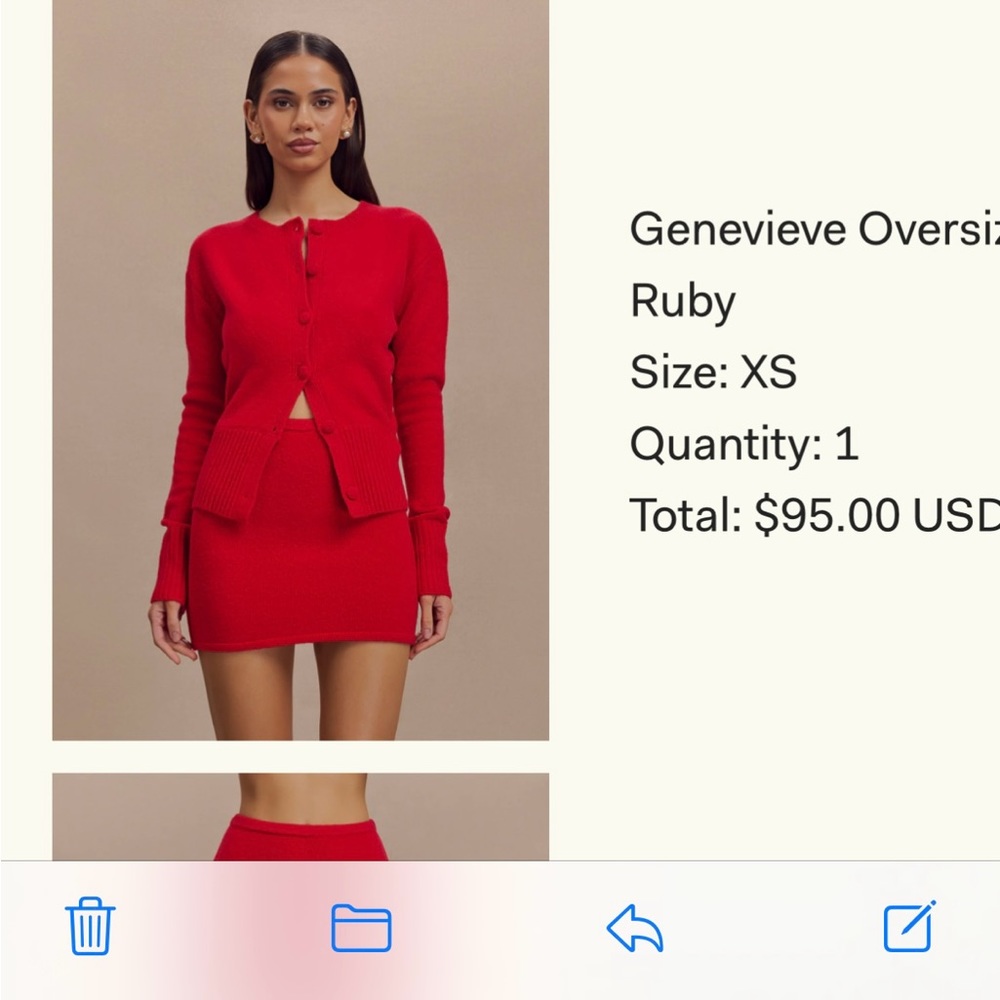 Meshki Cardigan Ruby Red XS